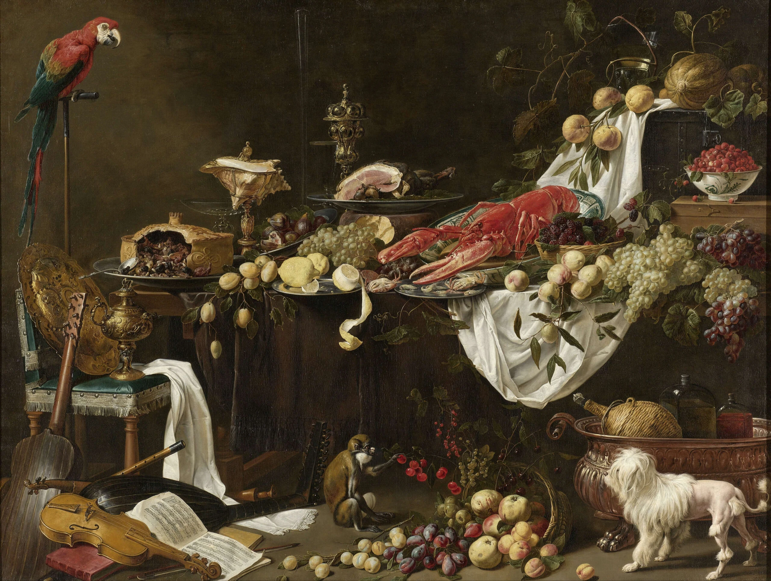 Adriaen van Utrecht "Ziyafet Natürmortu" ‘’Banquet Still Life’’ (1644)
