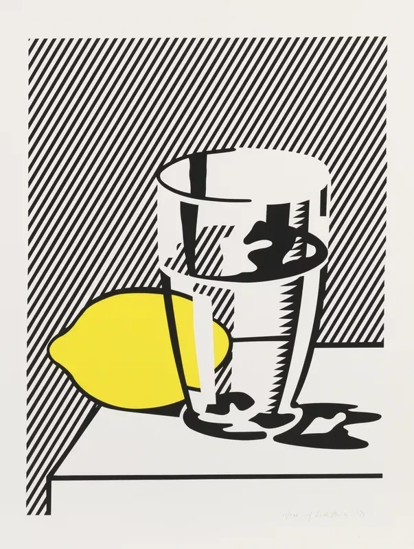 Roy Lichtenstein ‘’Limonlu ve Camlı Natürmort’’ ‘’Still Life with Lemon & Glass’’ (1974)