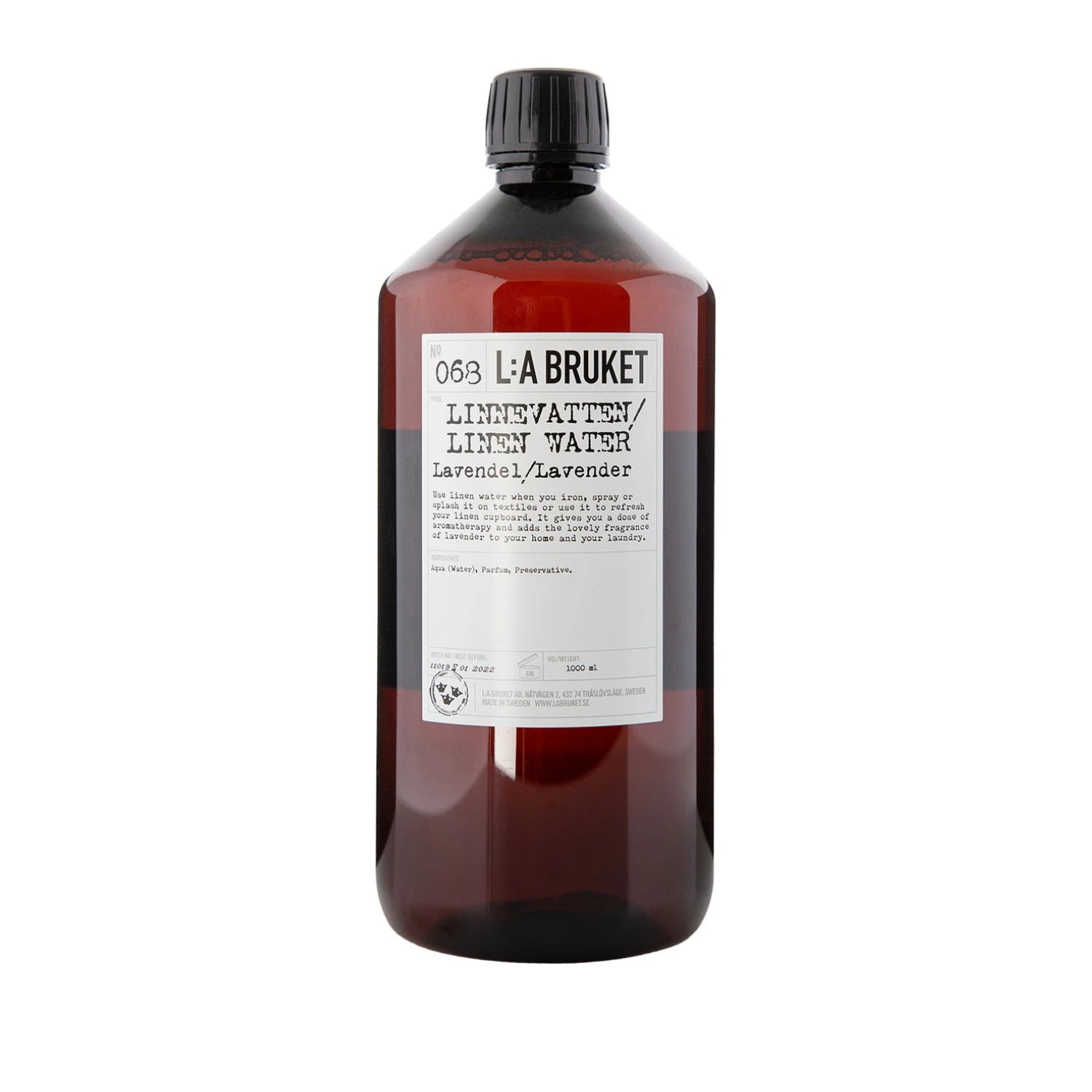 L:A Bruket Linen Water Lavender 1000 ml