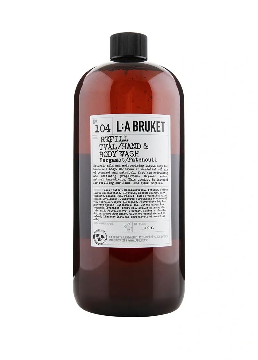 L:A Bruket Refill Hand & Body Wash Bergamot/Patchouli 1000 ml