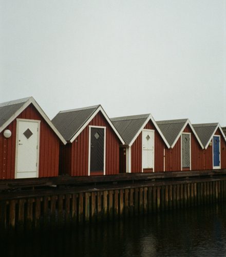 Swedish cabins, on Varberg coast